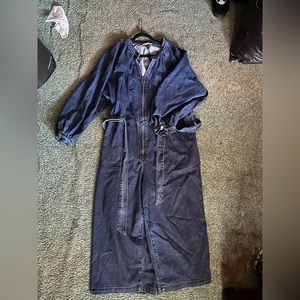 Denim Eloquii Zipup Jumpsuit